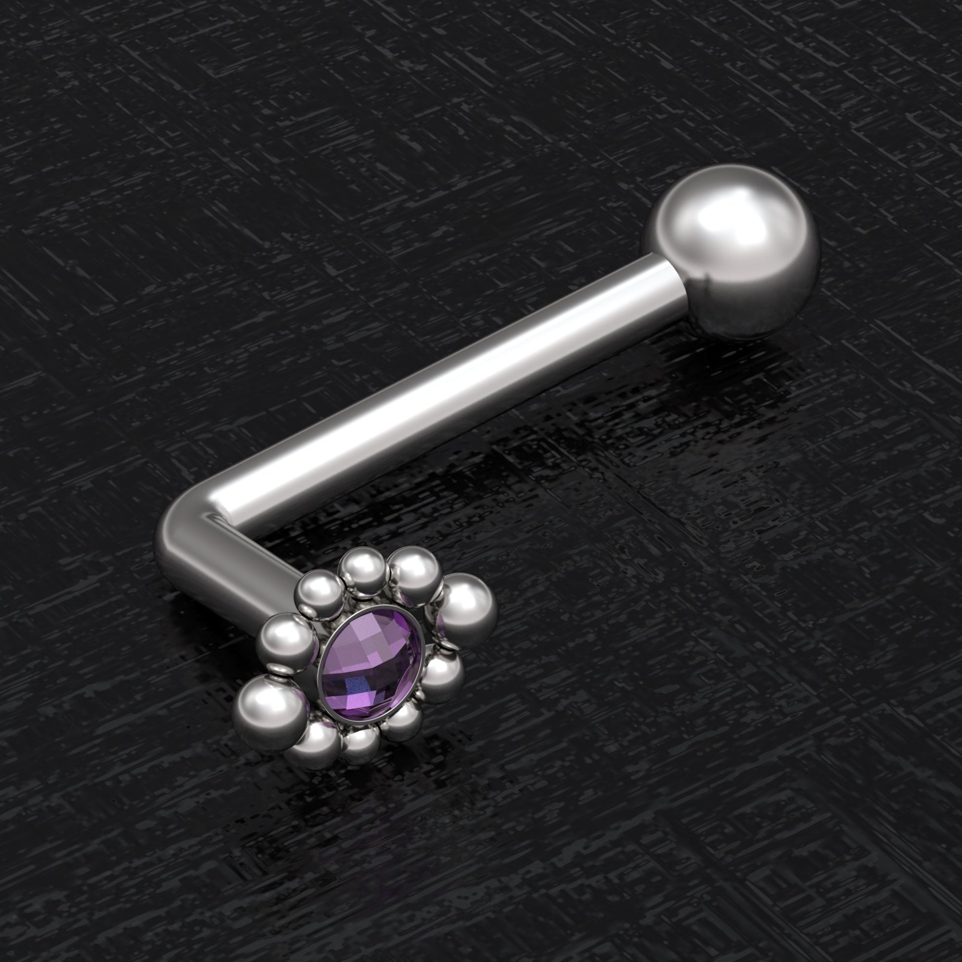 Surgical Steel VCH Piercing Jewelry CZ - TitaniumFashion