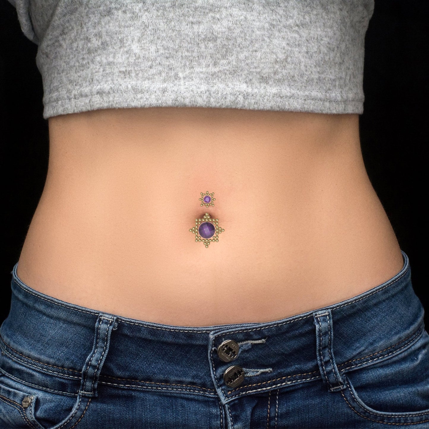 Belly Ring CZ - TitaniumFashion