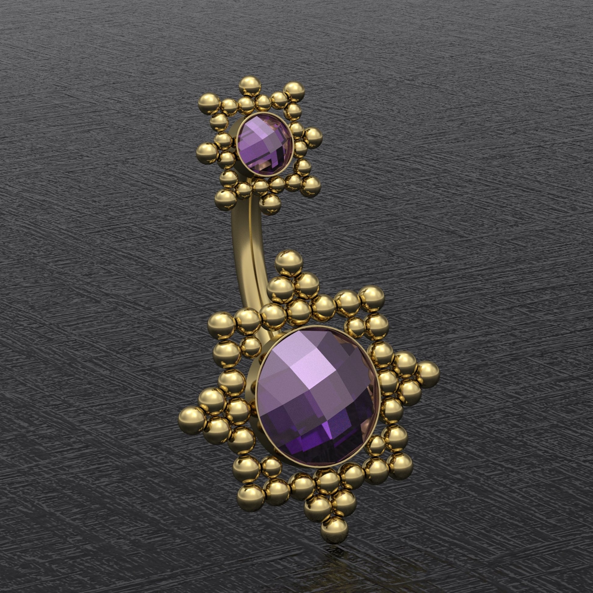 Belly Ring CZ - TitaniumFashion