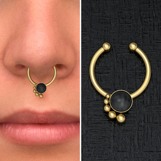 Fake Nose Ring Surgical Steel - TitaniumFashion