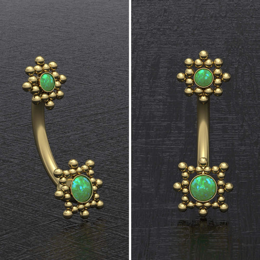 Belly Ring Opal - TitaniumFashion