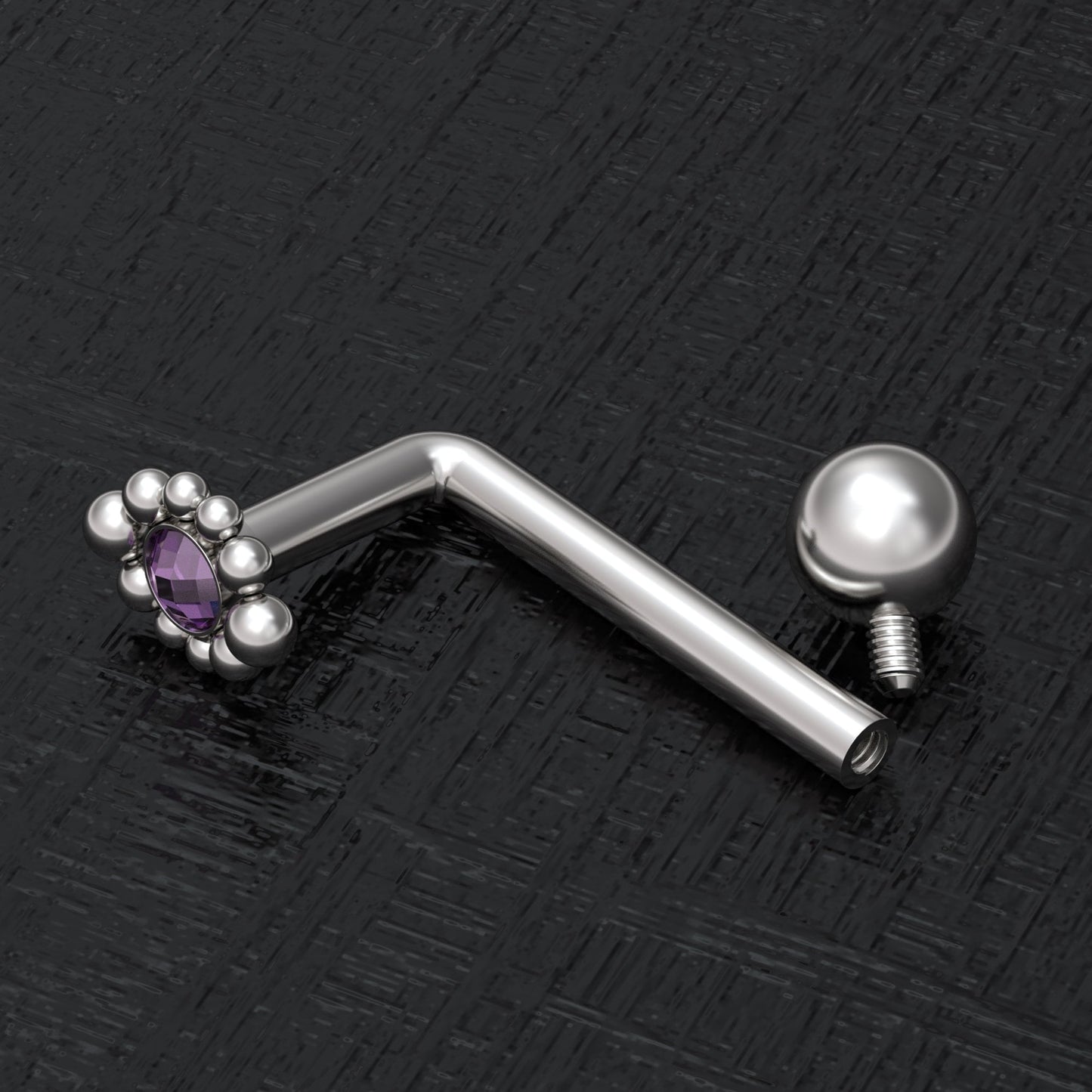 Surgical Steel VCH Piercing Jewelry CZ - TitaniumFashion