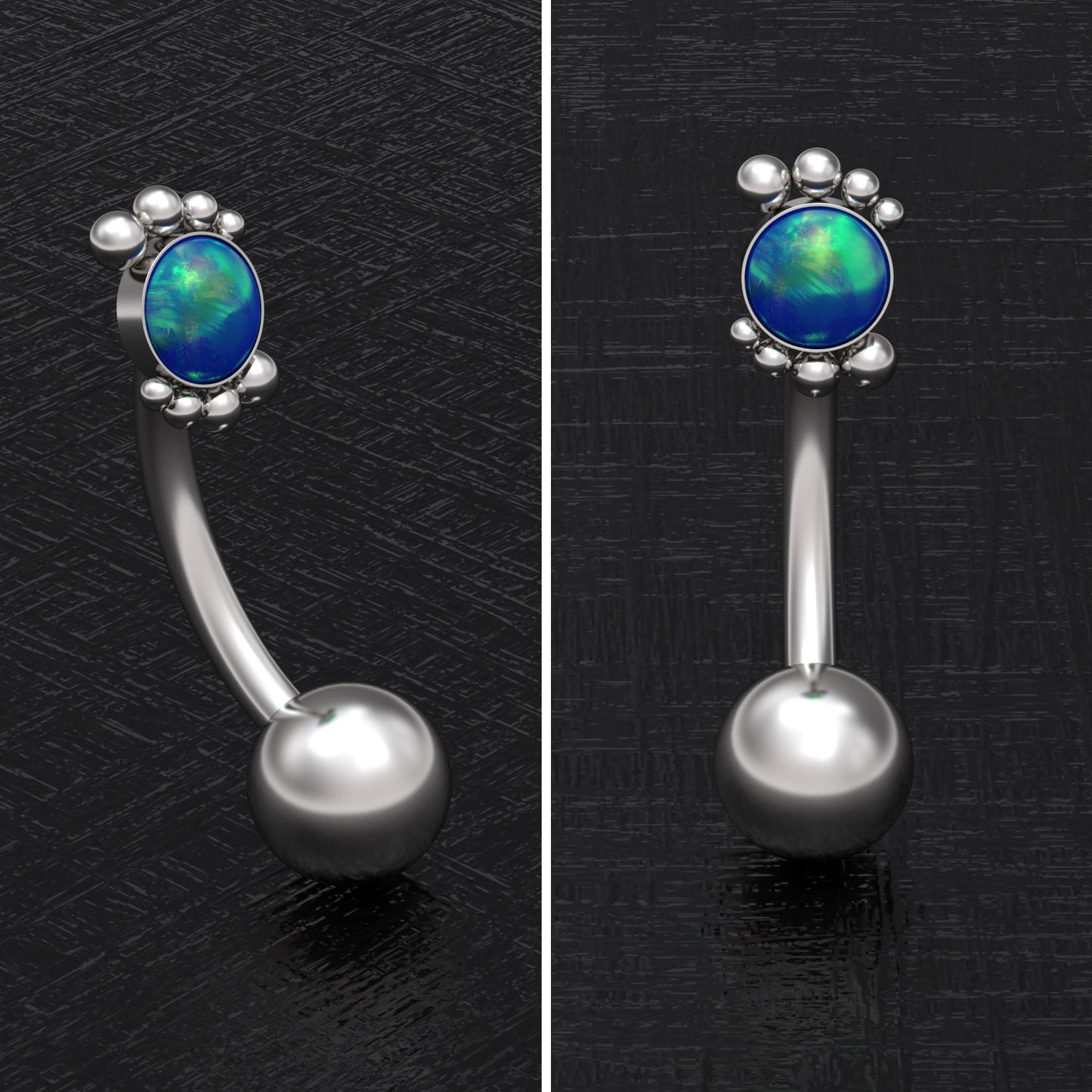 Belly Ring Opal - TitaniumFashion