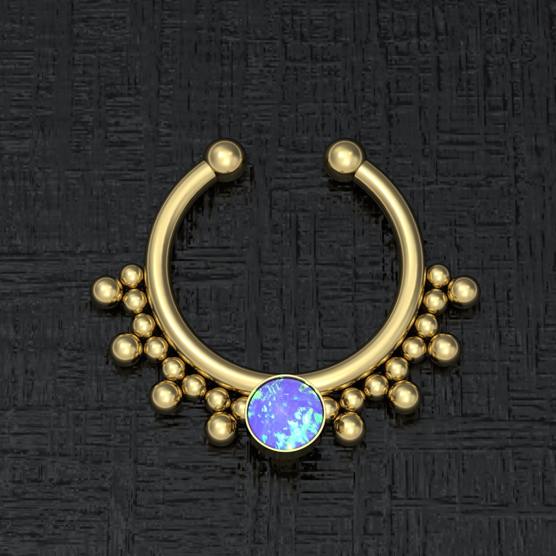 Fake Nose Ring Opal - TitaniumFashion