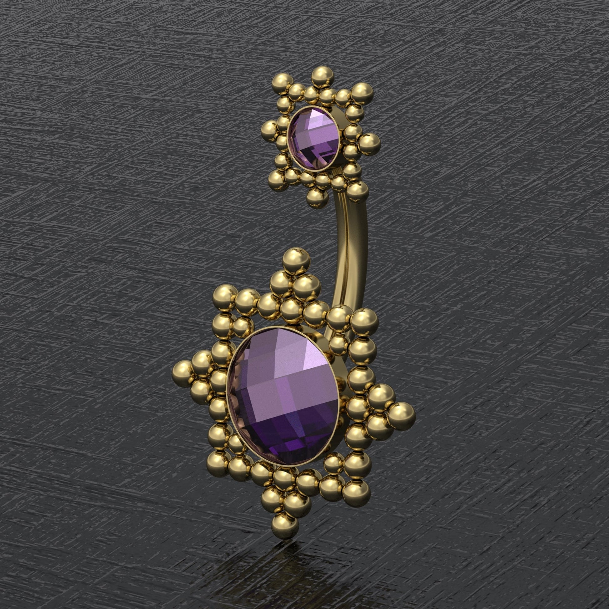 Belly Ring CZ - TitaniumFashion