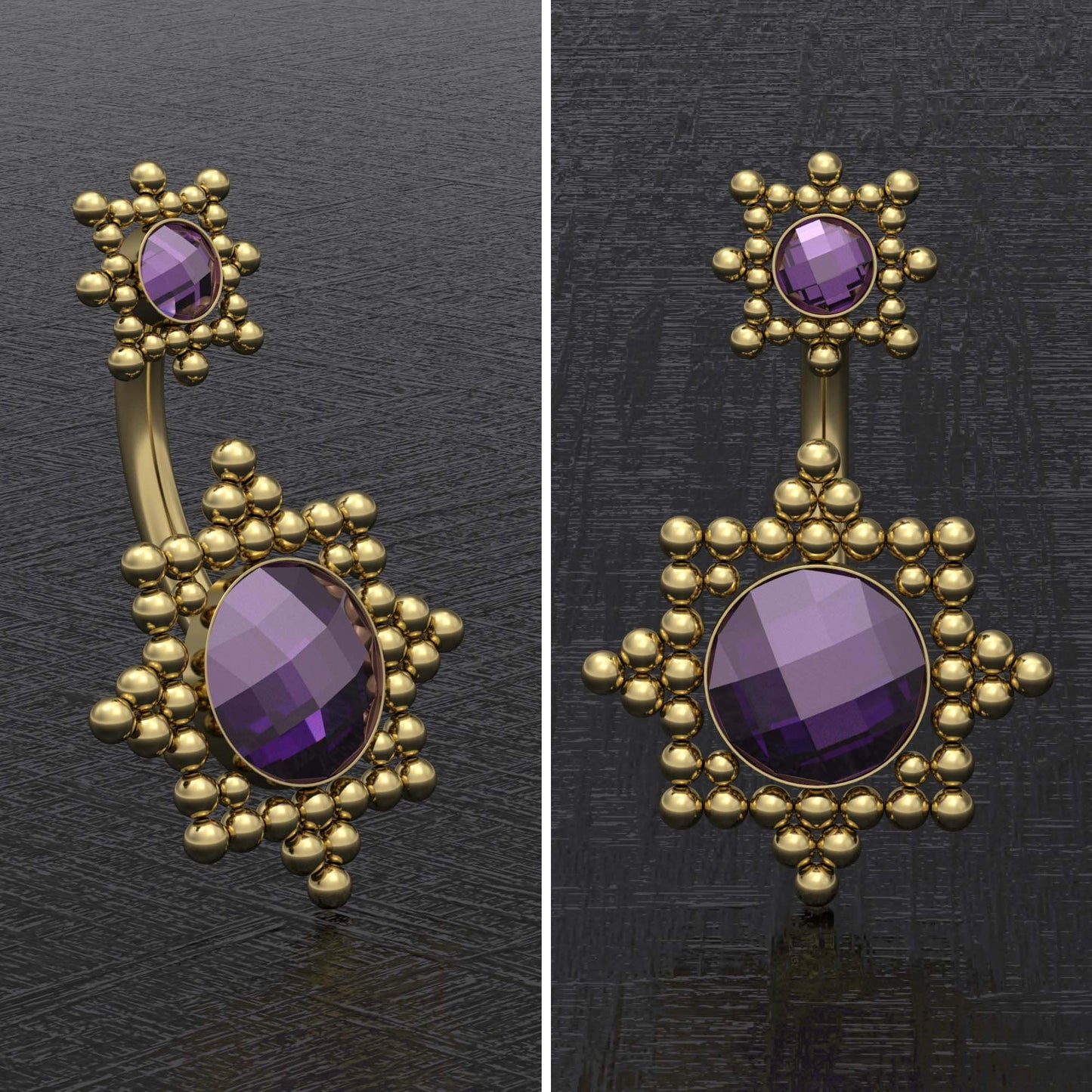 Belly Ring CZ - TitaniumFashion