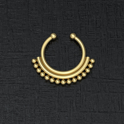 Fake Nose Ring Hoop - TitaniumFashion