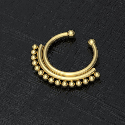 Fake Nose Ring Hoop - TitaniumFashion