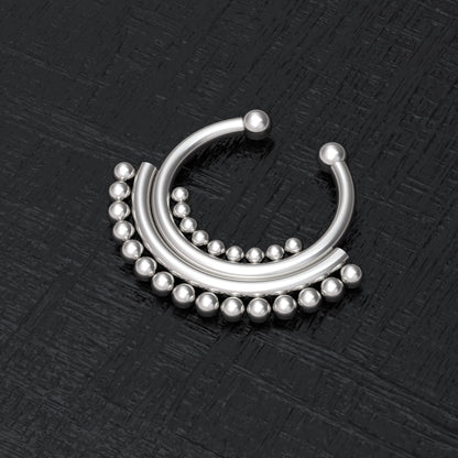 Fake Nose Ring Surgical Steel - TitaniumFashion