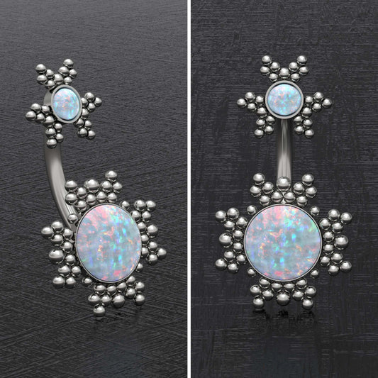 Titanium Belly Ring Opal - TitaniumFashion