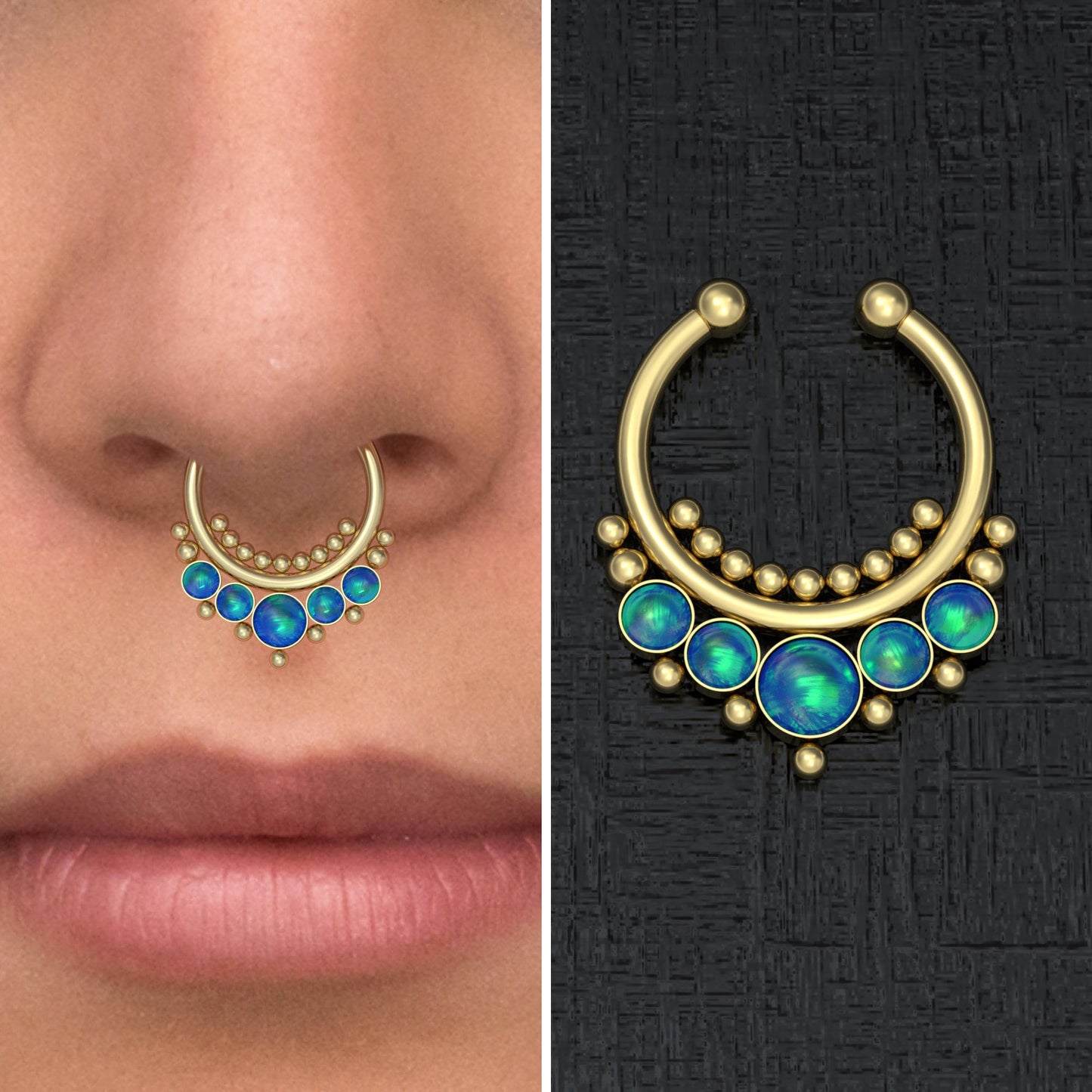 Fake Nose Ring Surgical Steel - TitaniumFashion