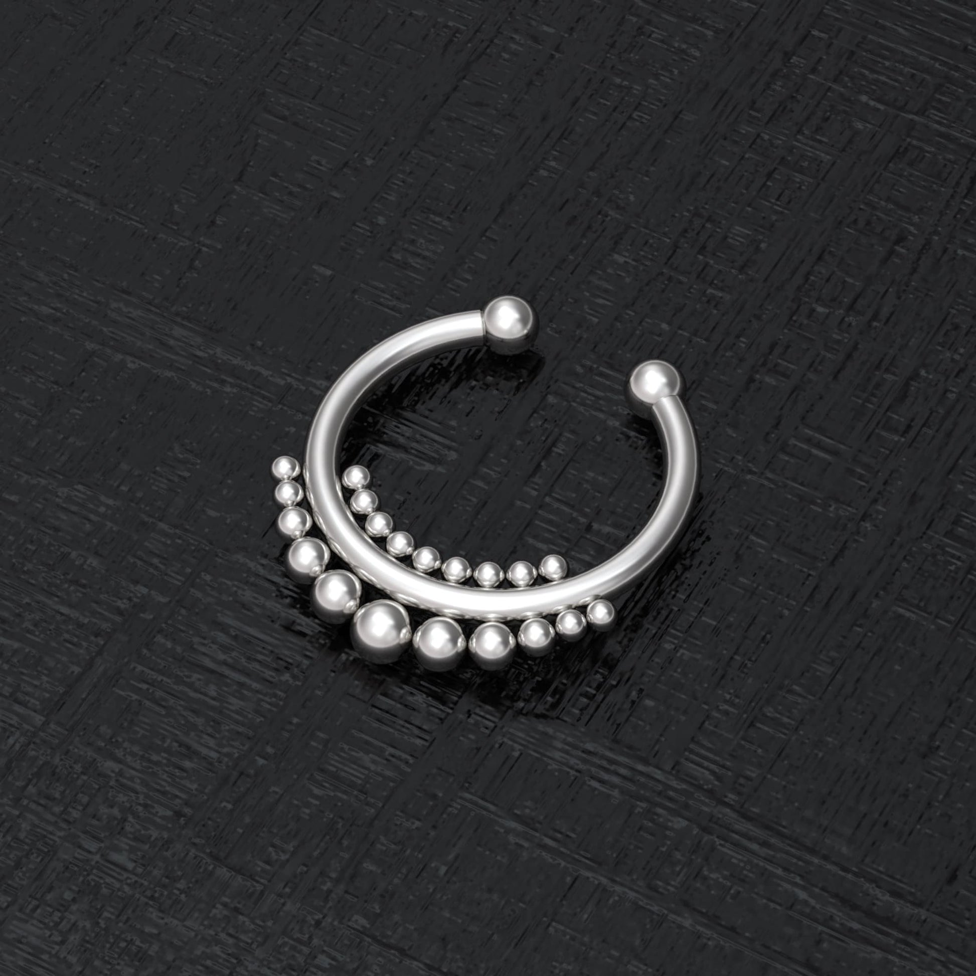 Fake Nose Ring Surgical Steel - TitaniumFashion