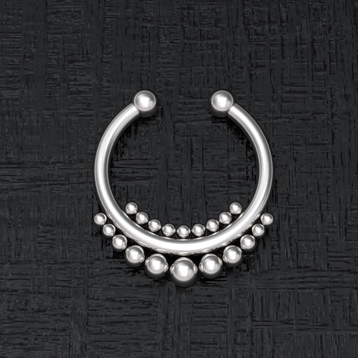 Fake Nose Ring Surgical Steel - TitaniumFashion