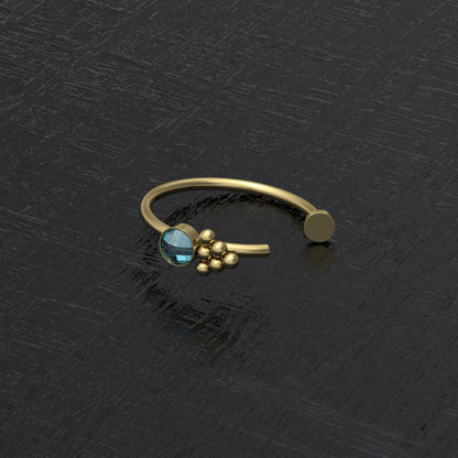 Fake Nose Ring CZ - TitaniumFashion