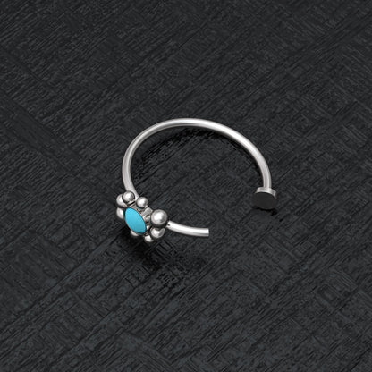 Fake Nose Ring Turquoise - TitaniumFashion