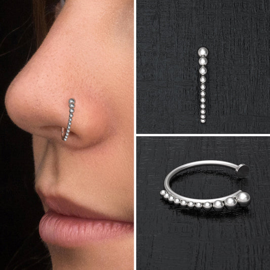 Fake Nose Ring - TitaniumFashion