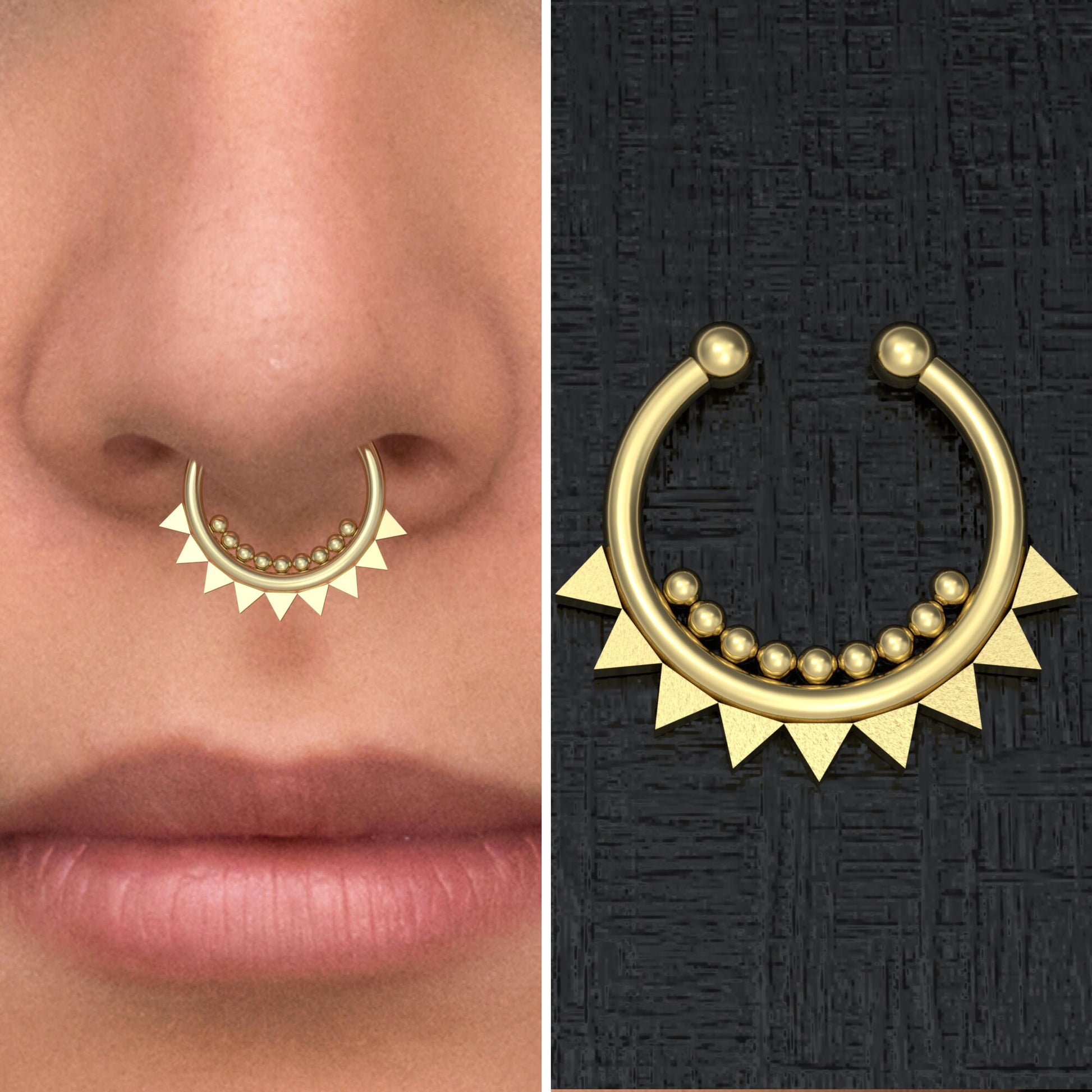 Septum Fake Nose Ring - TitaniumFashion