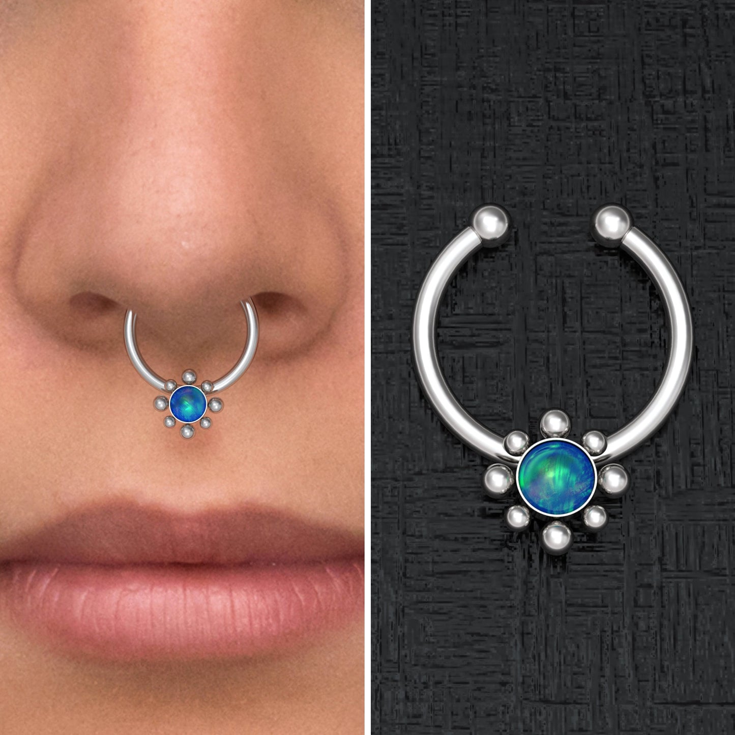 Fake Nose Ring Surgical Steel - TitaniumFashion