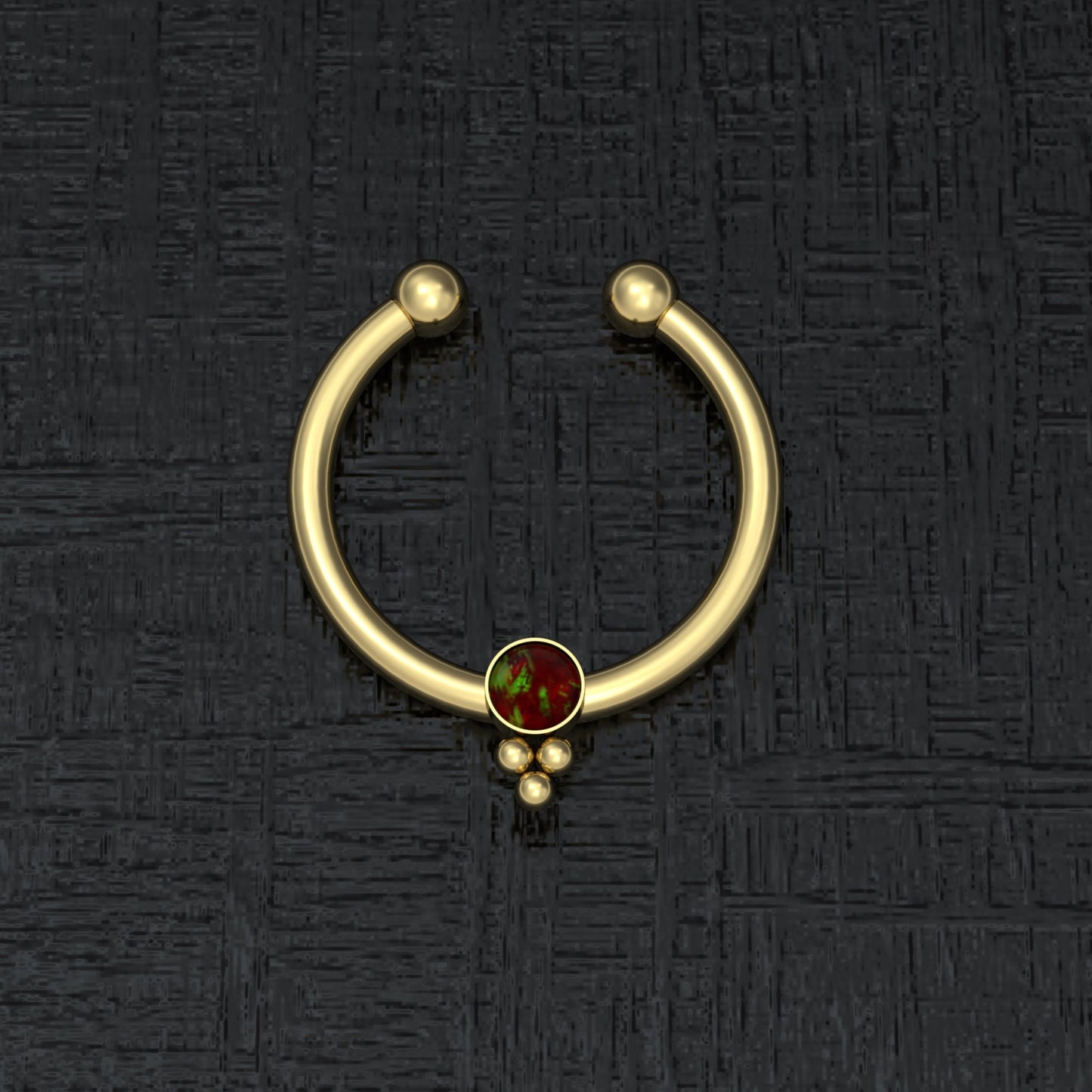 Fake Nose Ring Opal - TitaniumFashion