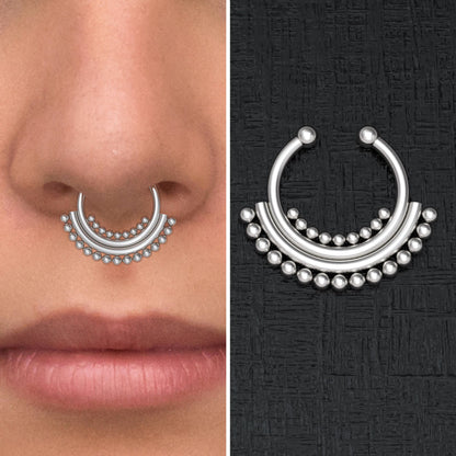 Fake Nose Ring Surgical Steel - TitaniumFashion