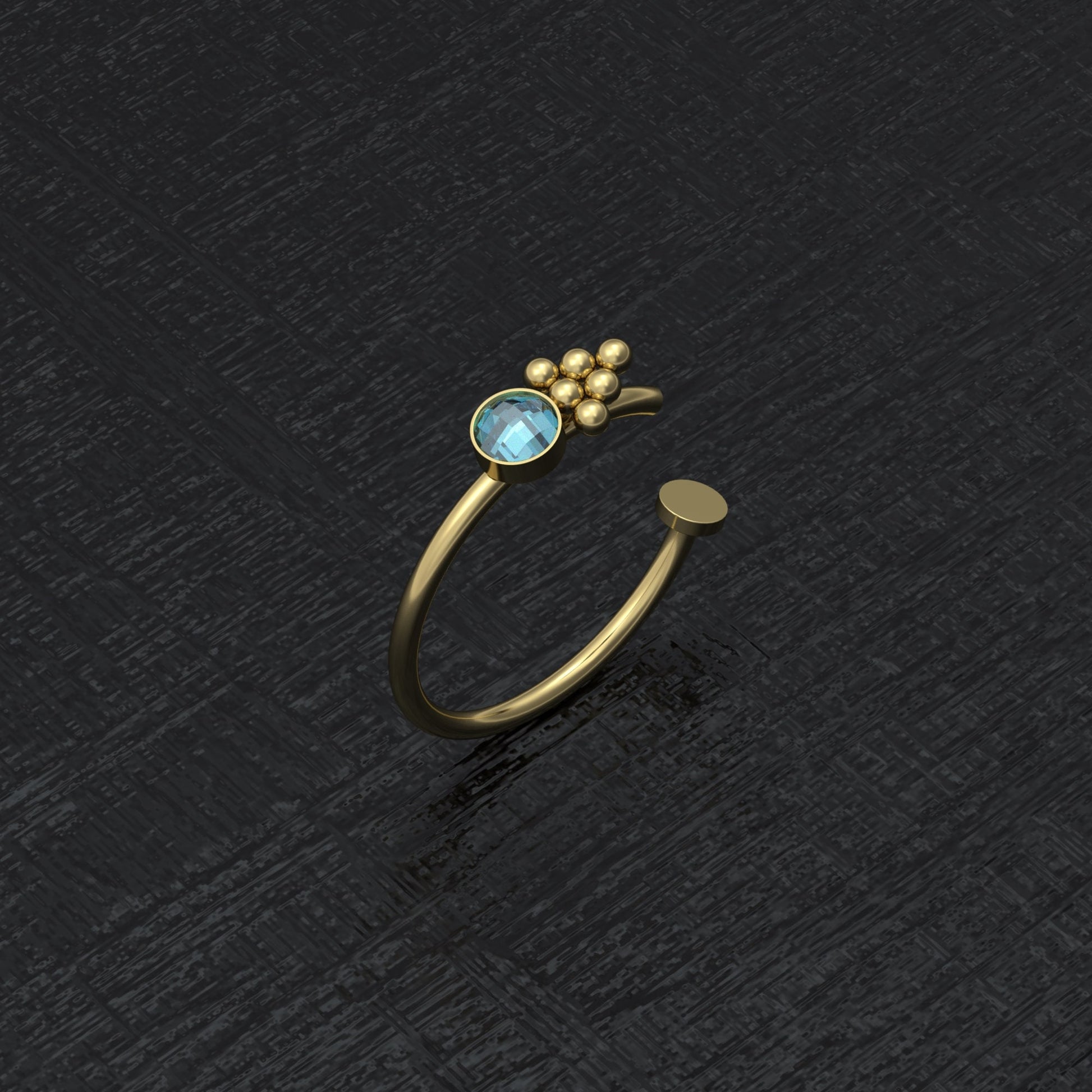 Fake Nose Ring CZ - TitaniumFashion