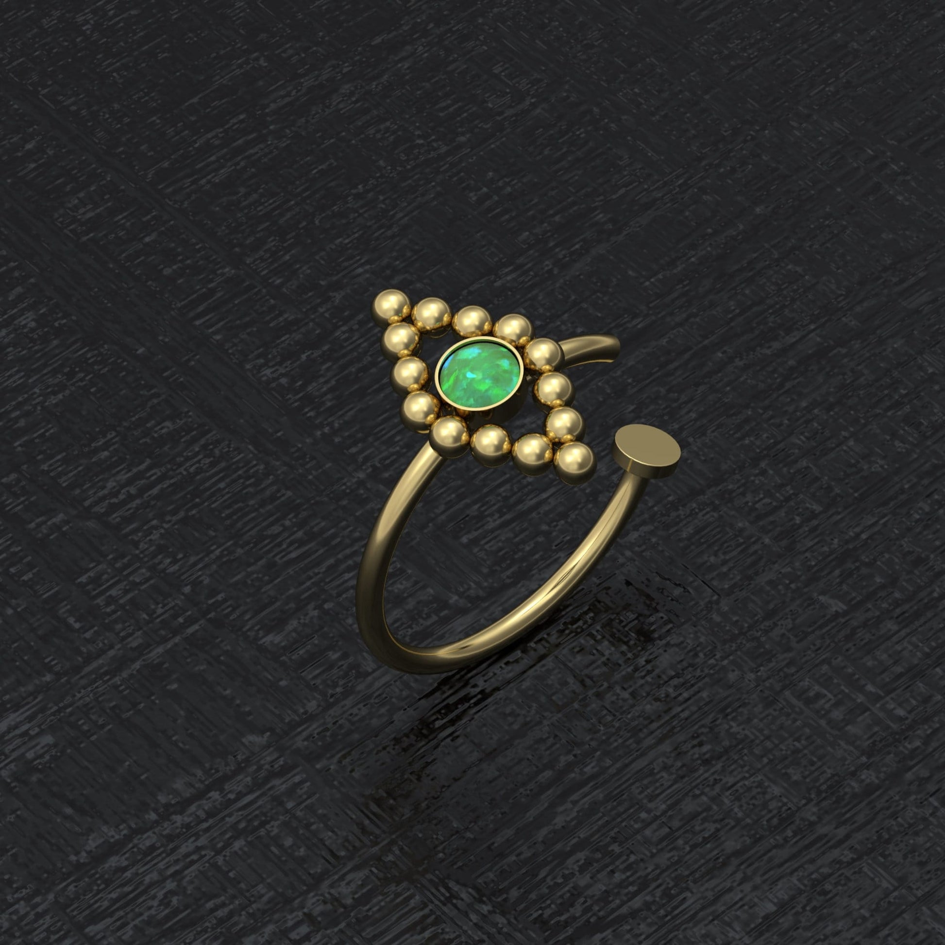 Fake Nose Ring Opal - TitaniumFashion