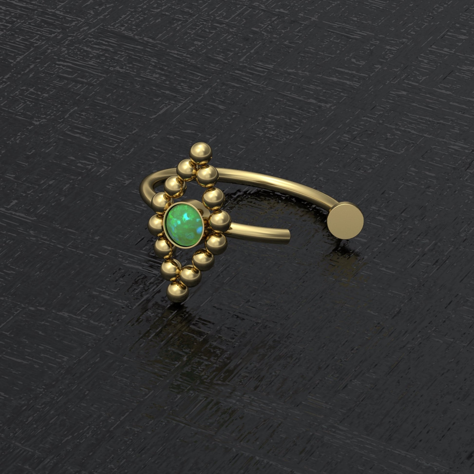 Fake Nose Ring Opal - TitaniumFashion