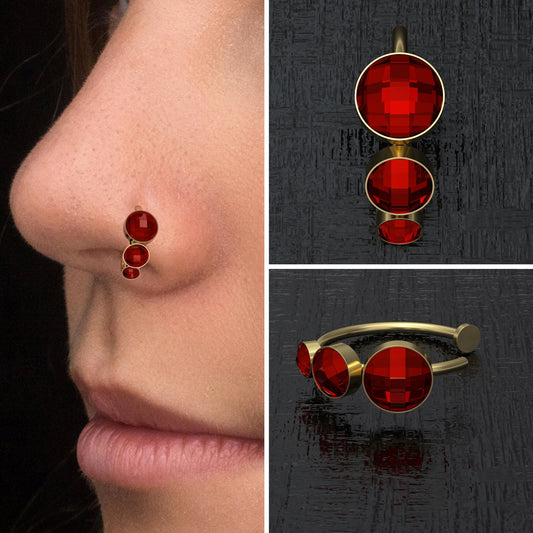 Fake Nose Ring Surgical Steel - TitaniumFashion