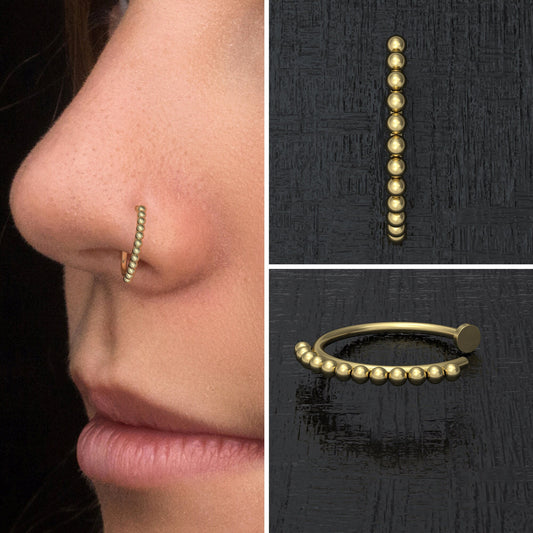 Surgical Steel Nose Cuff - TitaniumFashion