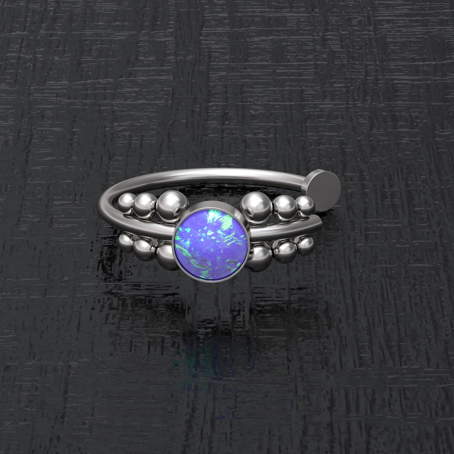 Fake Nose Ring Opal - TitaniumFashion