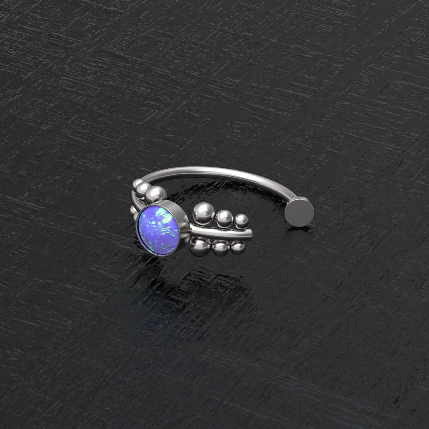 Fake Nose Ring Opal - TitaniumFashion